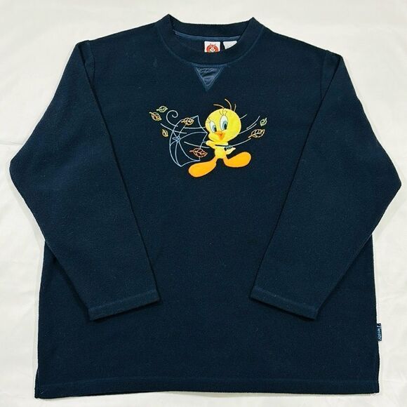 Vintage Tweety Bird Fleece Crewneck Sweater - Picture 1 of 7